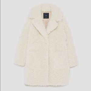 Textured Curl Knit Coat